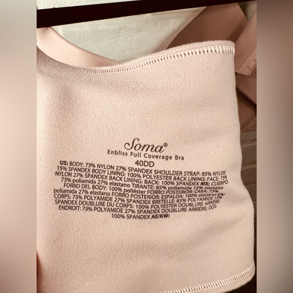 NWT Soma Enbliss Full Coverage Lined  Underwire Bra 40DD Adobe Rose Pink #0525 - Picture 8 of 13